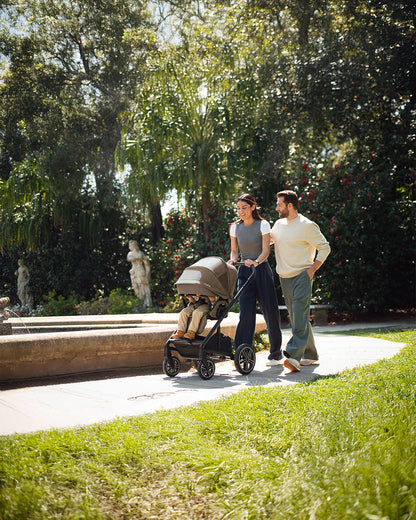 Nuna Mixx Next Baby Stroller-With Cup Holder-Height Adjustable Parent Handle Bar-Big Rear Wheels-Includes Rain Cover & Post Adaptors-2 Years Warranty-Pram for 0 to 4Y (Upto 22 Kg)-Cedar