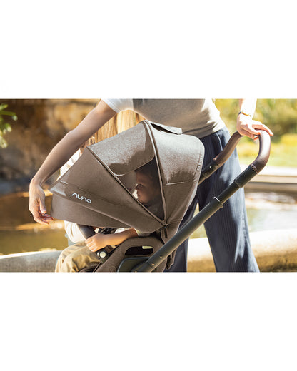 Nuna Mixx Next Baby Stroller-With Cup Holder-Height Adjustable Parent Handle Bar-Big Rear Wheels-Includes Rain Cover & Post Adaptors-2 Years Warranty-Pram for 0 to 4Y (Upto 22 Kg)-Cedar