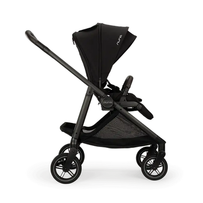 Nuna Swiv Baby Stroller-With All Wheel 360 Degree Rotation-3 Positions Adjustable Parent Handle Bar-One Hand Fold-Travel System Compatible-Includes Rain Cover, Travel bag, Cup Holder & Post Adaptors-2 Years Warranty-For 0 to 4Y (Upto 22 Kg)-Caviar