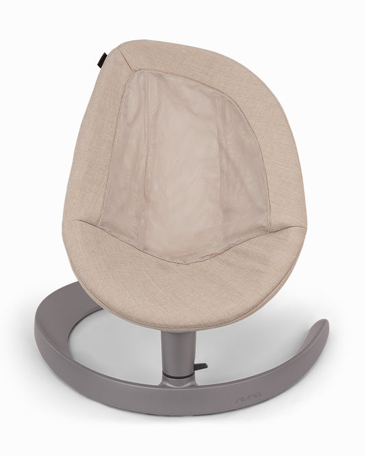 Nuna Leaf Grow Baby Bouncer-Organic Jersey Knit Cotton Insert-3 Ergonomic Recline Positions-With Toy Bar-2 Years Warranty-For Infants-Cloud