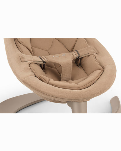 Nuna Leaf Grow Baby Bouncer-Organic Jersey Knit Cotton Insert-3 Ergonomic Recline Positions-With Toy Bar-2 Years Warranty-For Infants-Teddy