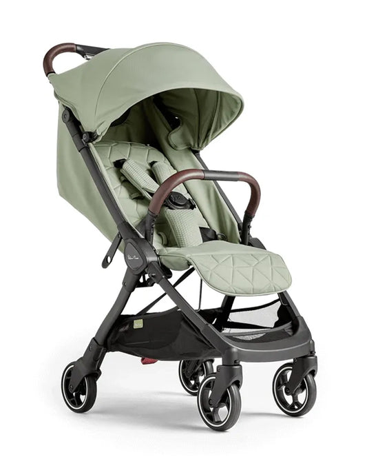 Silver Cross Clic Stroller-With Snack Tray & Stroller Bag-Cabin Friendly-One Hand Fold-For 0 to 4Y (Upto 22 kg)-Sage