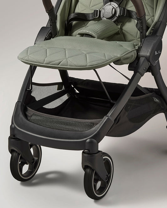 Silver Cross Clic Stroller-With Snack Tray & Stroller Bag-Cabin Friendly-One Hand Fold-For 0 to 4Y (Upto 22 kg)-Sage