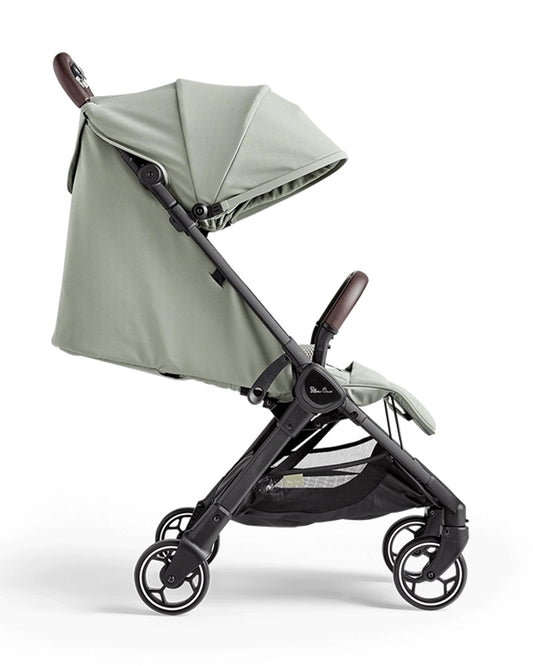 Silver Cross Clic Stroller-With Snack Tray & Stroller Bag-Cabin Friendly-One Hand Fold-For 0 to 4Y (Upto 22 kg)-Sage