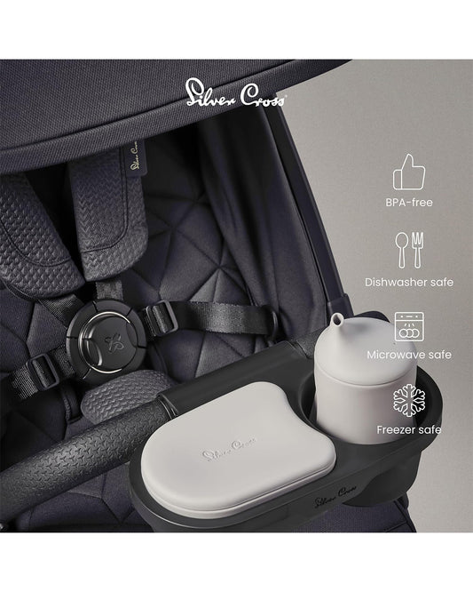 Silver Cross Jet 5-World's First Cabin Approved Stroller-With Snack Tray, Rain Cover & Travel Bag-One Motion Fold-Pram for 0 to 4Y (Upto 22 Kg)-Space