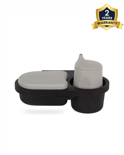 Silver Cross Universal Snack Tray-Easily Snaps On To Stroller Bumper Bar-BPA Free & Food Grade Silicone-Black