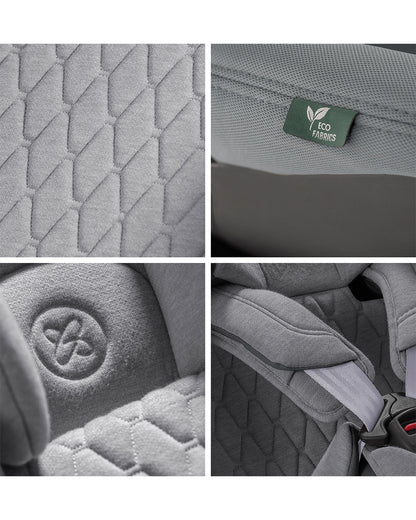 Silver Cross Motion 2 All Size 360 Baby Car Seat-Convertible Car Seat-Hydro Protect Removable & Leafproof Liner-EasyFit Sprung Safety Harness-3 Position Recline-0 M+ (Upto 12Y)-Glacier