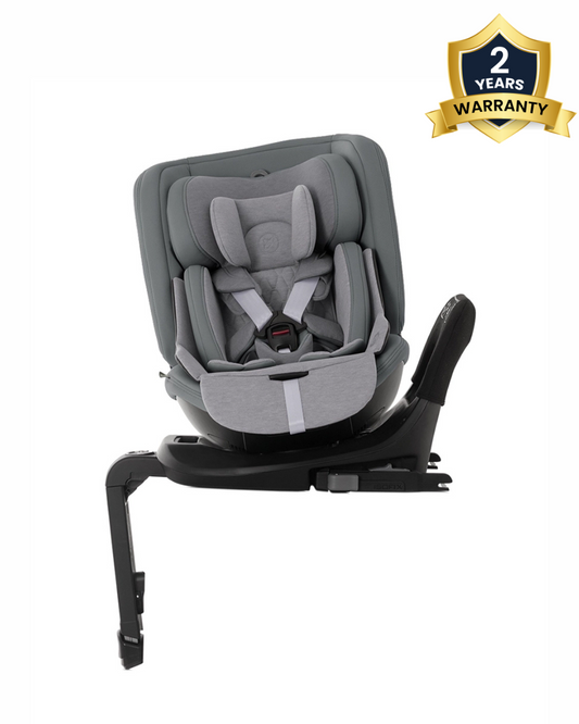 Silver Cross Motion 2 All Size 360 Baby Car Seat-Convertible Car Seat-Hydro Protect Removable & Leafproof Liner-EasyFit Sprung Safety Harness-3 Position Recline-0 M+ (Upto 12Y)-Glacier