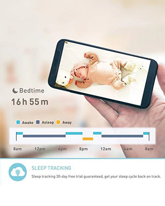 Lollipop Smart Baby Monitor with Flexible design-Contactless Breathing Monitoring, Sleep Tracking & Noise Detection-Pistachio