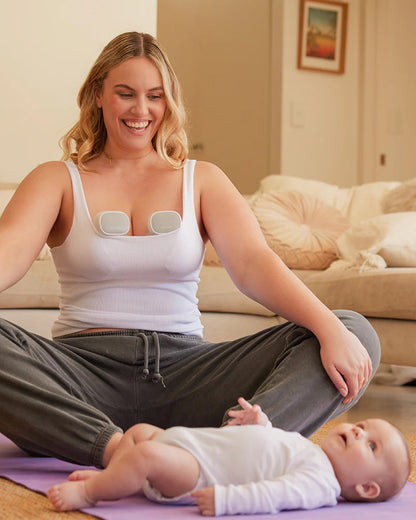 Momcozy S9 Pro Single Wearable Breast Pump-Portable, Silicone Material, With Long Battery Life-Flange Size 24mm-Hands free design with 2 modes and 9 Levels-LED Display-Quiet Motor-Grey