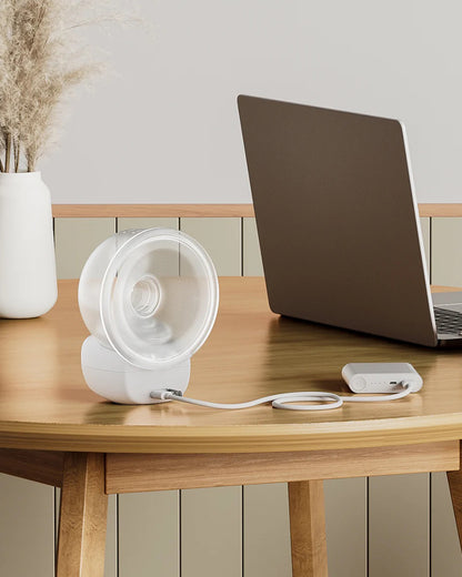 Momcozy S9 Pro Single Wearable Breast Pump-Portable, Silicone Material, With Long Battery Life-Flange Size 24mm-Hands free design with 2 modes and 9 Levels-LED Display-Quiet Motor-Grey