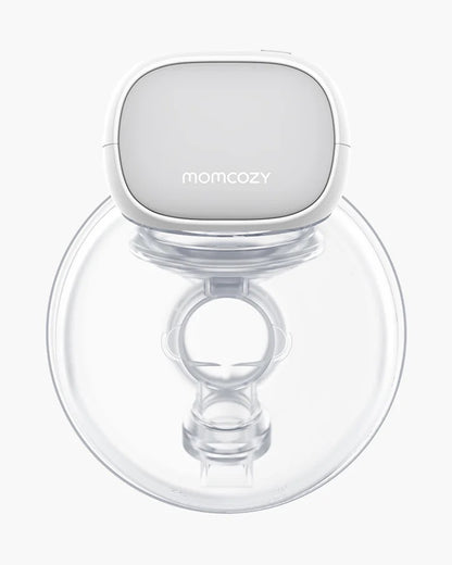 Momcozy S9 Pro Single Wearable Breast Pump-Portable, Silicone Material, With Long Battery Life-Flange Size 24mm-Hands free design with 2 modes and 9 Levels-LED Display-Quiet Motor-Grey