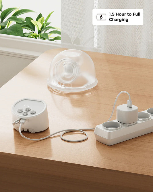 Momcozy S12 Pro Single Wearable Breast Pump-Portable-With Long Battery Life-Double Sealed Flange Design-24mm-3 modes and 9 Levels-Hands Free-Quiet Motor-White