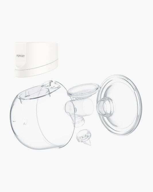 Momcozy S12 Pro Single Wearable Breast Pump-Portable-With Long Battery Life-Double Sealed Flange Design-24mm-3 modes and 9 Levels-Hands Free-Quiet Motor-White