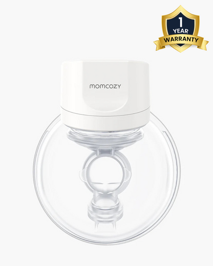 Momcozy S12 Pro Single Wearable Breast Pump-Portable-With Long Battery Life-Double Sealed Flange Design-24mm-3 modes and 9 Levels-Hands Free-Quiet Motor-White