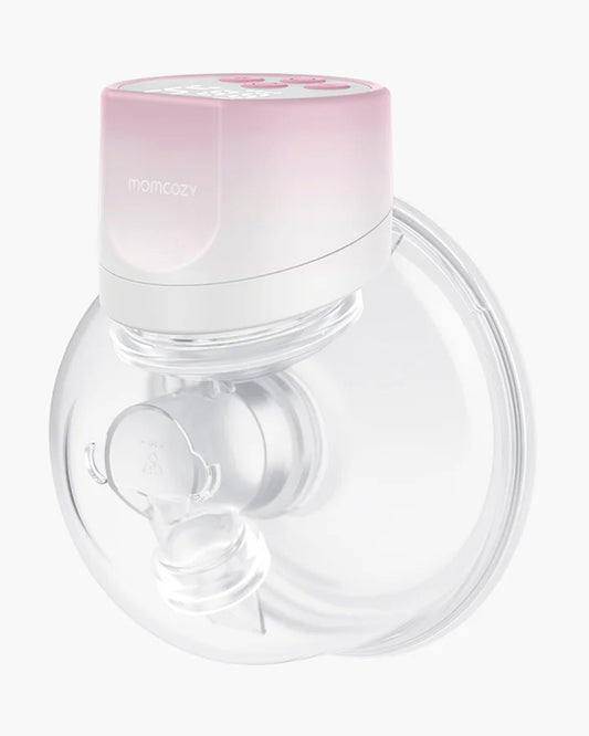 Momcozy S12 Pro Single Wearable Breast Pump-Portable-With Long Battery Life-Double Sealed Flange Design-24mm-3 modes and 9 Levels-Hands Free-Quiet Motor-Pink Gradient