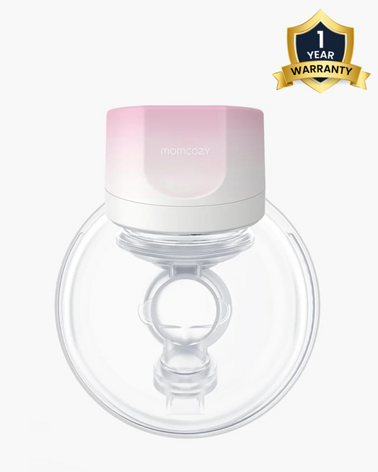 Momcozy S12 Pro Single Wearable Breast Pump-Portable-With Long Battery Life-Double Sealed Flange Design-24mm-3 modes and 9 Levels-Hands Free-Quiet Motor-Pink Gradient