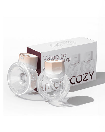 Momcozy S12 Pro Wearable 3 Modes & 9 Levels Electric Breast Pump-For Easy Pumping-Portable with soft double sealed flange-24mm-Smart Display-Pack of 2-Oing