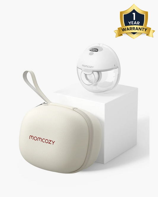 Momcozy All in One M5 Wearable Single Electric Breast Pump-Silicone-Flange Size-24mm-For painless pump-Portable-3 Modes & 9 Levels-1 Year Warranty-Quill Grey