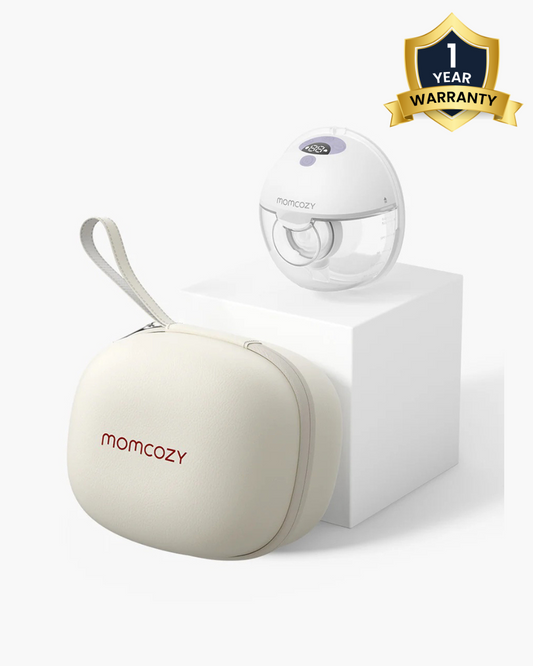 Momcozy All in One M5 Wearable Single Electric Breast Pump-Silicone-Flange Size-24mm-For painless pump-Portable-3 Modes & 9 Levels-1 Year Warranty-Lilac