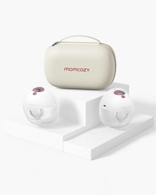 Momcozy All in One M5 Wearable Double Electric Breast Pump-Silicone-Flange Size-24mm-For painless pump-Portable-3 Modes & 9 Levels-1 Year Warranty-Cozy Red-Pack of 2