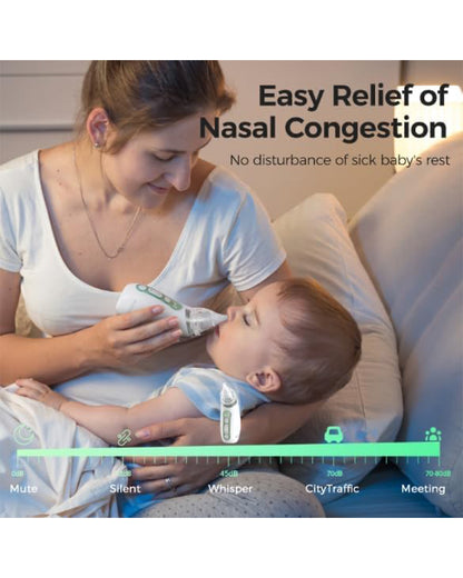 Momcozy Baby Nasal Aspirator Neti Pot-Lightweight & Portable-With 3 Adjustable Suction Levels & Self Cleaning Function-0 to 2Y-For Infants