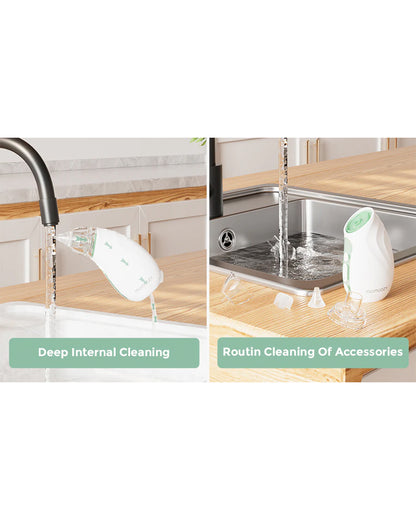 Momcozy Baby Nasal Aspirator Neti Pot-Lightweight & Portable-With 3 Adjustable Suction Levels & Self Cleaning Function-0 to 2Y-For Infants