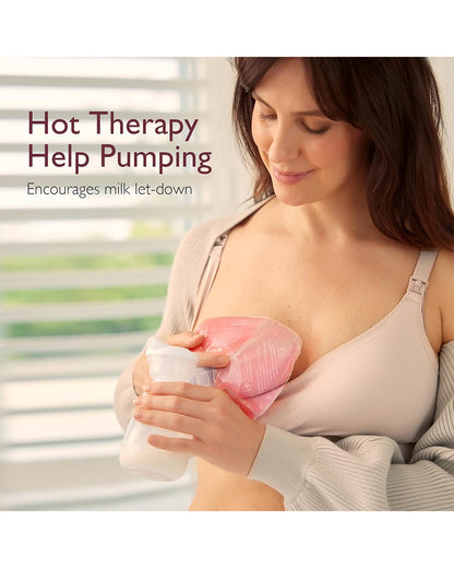 Momcozy Large Reusable Breast Therapy Packs-Hot and Cold Breast Pads-With 2 soft Covers-For Pain Relief and Easy Pumping-Pack of 2