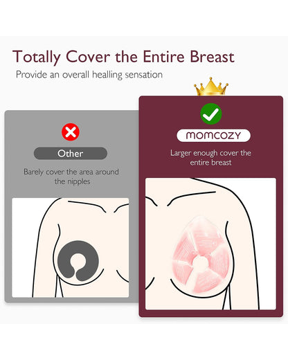 Momcozy Large Reusable Breast Therapy Packs-Hot and Cold Breast Pads-With 2 soft Covers-For Pain Relief and Easy Pumping-Pack of 2
