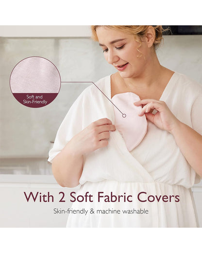 Momcozy Large Reusable Breast Therapy Packs-Hot and Cold Breast Pads-With 2 soft Covers-For Pain Relief and Easy Pumping-Pack of 2