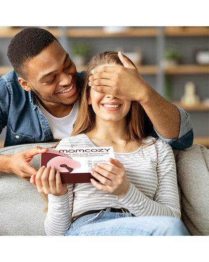 Momcozy Large Reusable Breast Therapy Packs-Hot and Cold Breast Pads-With 2 soft Covers-For Pain Relief and Easy Pumping-Pack of 2