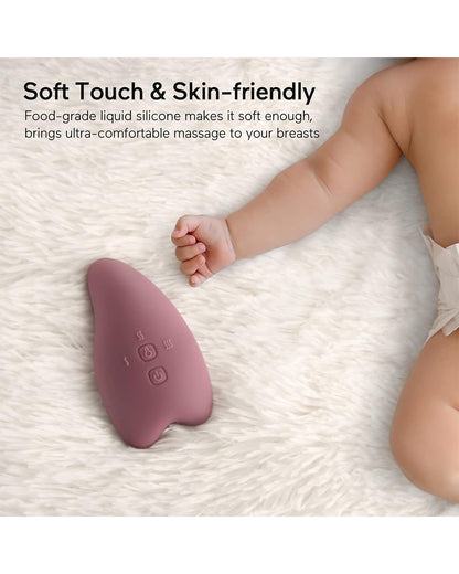 Momcozy Lactation Massager-For Engorged Breasts & Clogged Ducts-Improves Milk Flow-Adjustable Heat & Vibration Mode