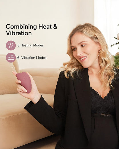 Momcozy Lactation Massager-For Engorged Breasts & Clogged Ducts-Improves Milk Flow-Adjustable Heat & Vibration Mode