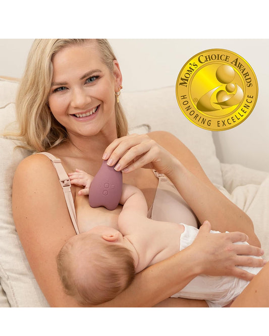 Momcozy Lactation Massager-For Engorged Breasts & Clogged Ducts-Improves Milk Flow-Adjustable Heat & Vibration Mode