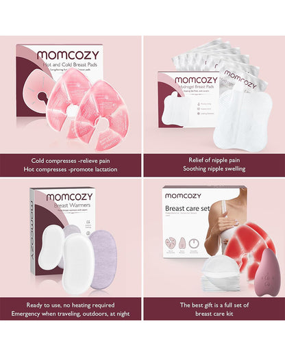 Momcozy Instant Heat Breast Warmers-Ready to use-No Heating Required-Individually Packaged-Hot Therapy for Clogged Milk Ducts-Improve Milk Flow-Pack of 4