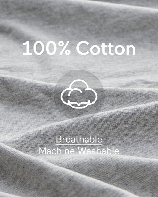 Momcozy G shaped Pregnancy Pillow-Full Body-Melange Grey-Cotton-Removable & Washable Cover-For Maternity