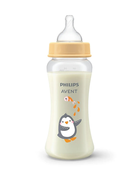 Philips Avent Grow bottle 330ml Feeding Bottle with Flow 4 Nipple-BPA Free-Peach-6M+