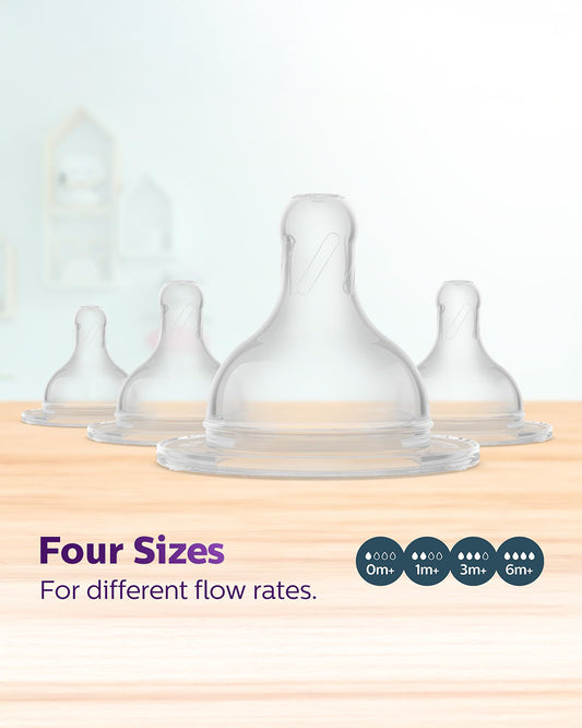 Philips Avent Grow Teat-Anti Colic-BPA Free-Flow 4 (6M+)-Pack of 2-Feeding Bottle Teat & Nipple