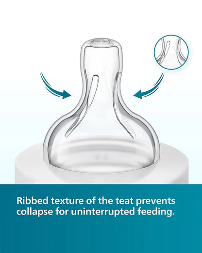 Philips Avent Anti Colic Bottle 260ml-Feeding Bottle with Flow 2 Nipple-BPA Free-White-1M+