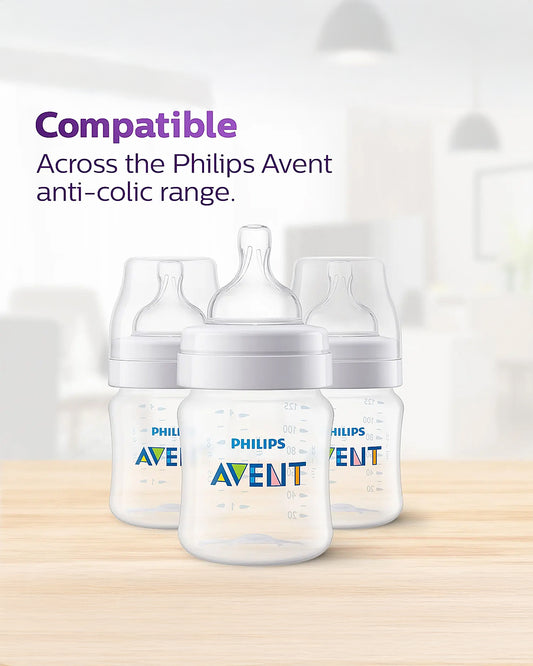 Philips Avent Anti Colic Teat-BPA Free-Flow 3 (3M+)-Pack of 2-Feeding Bottle Teat & Nipple