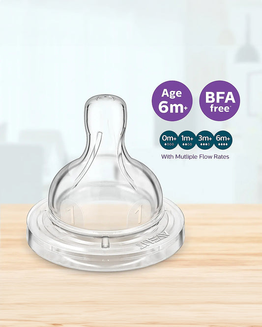 Philips Avent Anti Colic Teat-BPA Free-Flow 4 (6M+)-Pack of 2-Feeding Bottle Teat & Nipple