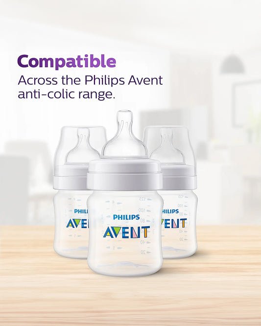 Philips Avent Anti Colic Teat-BPA Free-Flow 4 (6M+)-Pack of 2-Feeding Bottle Teat & Nipple