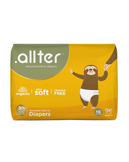 Allter Baby Feet Taped Diapers-Newborn (Upto 4Kg)-With Wetness Indicator