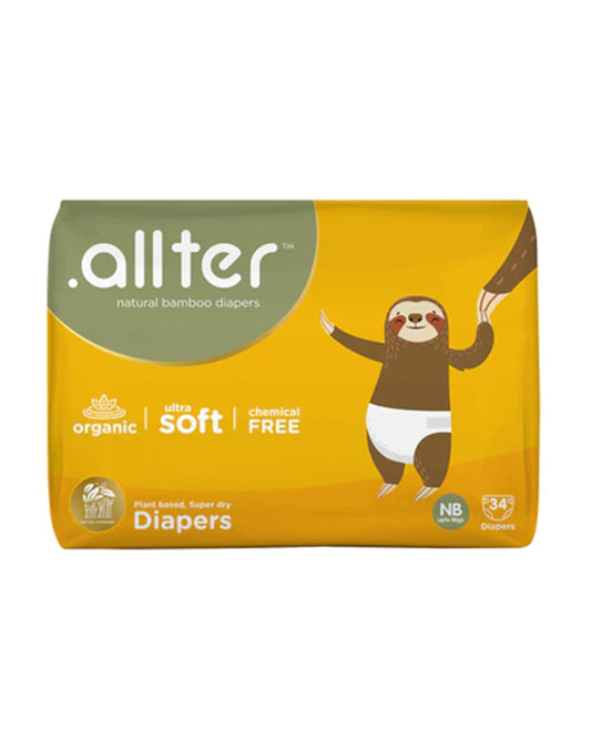 Allter Baby Feet Taped Diapers-Newborn (Upto 4Kg)-With Wetness Indicator