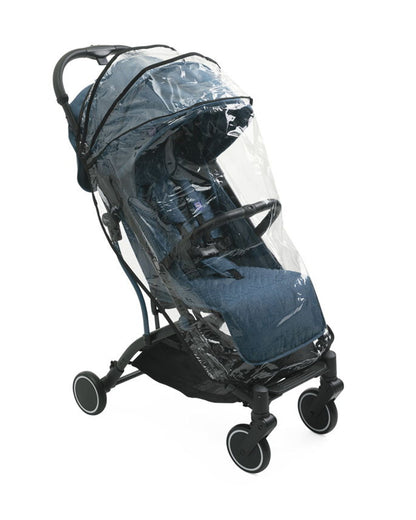 Chicco TrolleyMe Lightweight Baby Stroller-Extendable Handle to Carry-Flat Reclining Seat-One Hand Fold-6 Months Warranty-With Rain Cover-0 to 3Y (Upto 15 Kg)-Calypso Blue