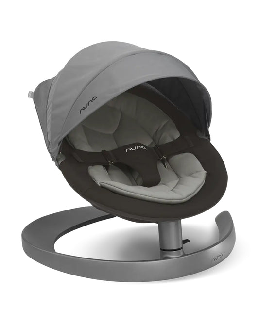 Nuna Leaf Series Canopy-With Mosquito Net & Extra Storage On The Back-Effortlessly Attaches To Bouncer-Cinder