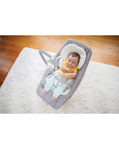 Joie Dreamer Rocker & Bouncer-3 Position Reclining Seat-2 Position Adjustable Leg Rest-With Removable & Rotating Toy Bar-Battery Operated-6 Months Warranty-Upto 9 Kg-Frankie & Friends