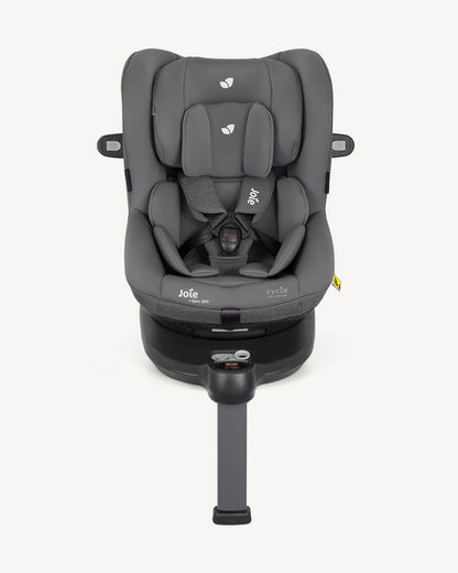 Joie i-Spin 360 Baby Car Seat-Convertible-(Front & Rear Facing)-6 Positions Recline-360 Degrees Rotation-2 Years Warranty-For 0 to 4Y (Upto 19 Kg)-Shell Grey