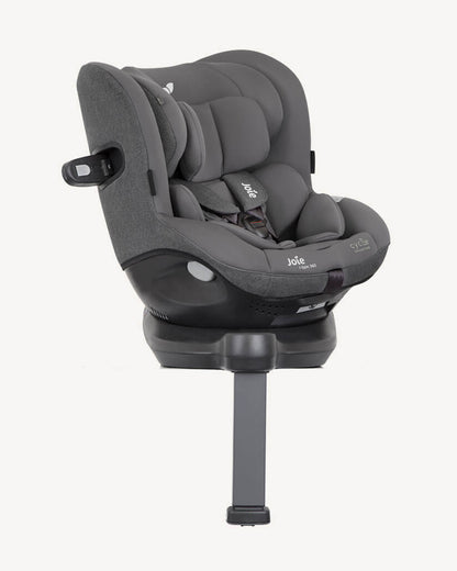 Joie i-Spin 360 Baby Car Seat-Convertible-(Front & Rear Facing)-6 Positions Recline-360 Degrees Rotation-2 Years Warranty-For 0 to 4Y (Upto 19 Kg)-Shell Grey