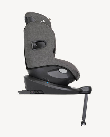 Joie i-Spin 360 Baby Car Seat-Convertible-(Front & Rear Facing)-6 Positions Recline-360 Degrees Rotation-2 Years Warranty-For 0 to 4Y (Upto 19 Kg)-Shell Grey